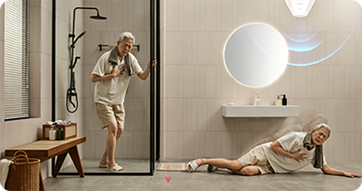 AI跌倒监测示意